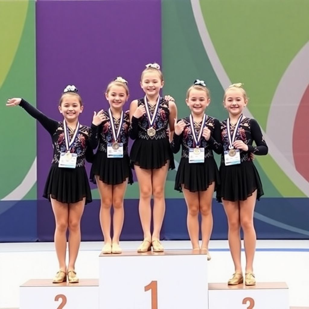 Фото победительниц чемпионата России по художественной гимнастике из академии Кабаевой